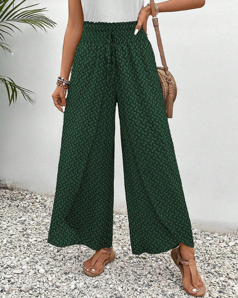 Winterfeld | Lisette Hose mit weitem Bein und geometrischem Druck