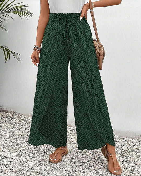 Winterfeld | Lisette Hose mit weitem Bein und geometrischem Druck