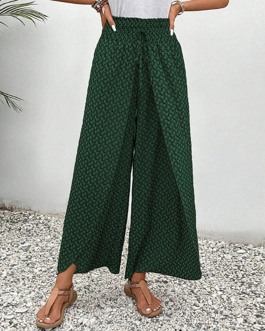 Winterfeld | Lisette Hose mit weitem Bein und geometrischem Druck