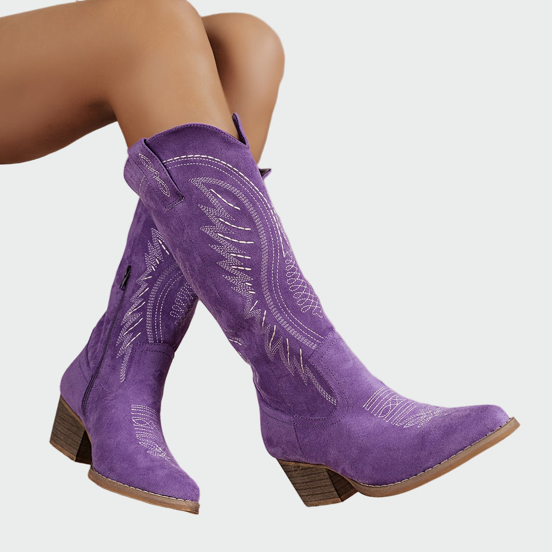 Winterfeld™ | Modische bestickte Western-Stiefel