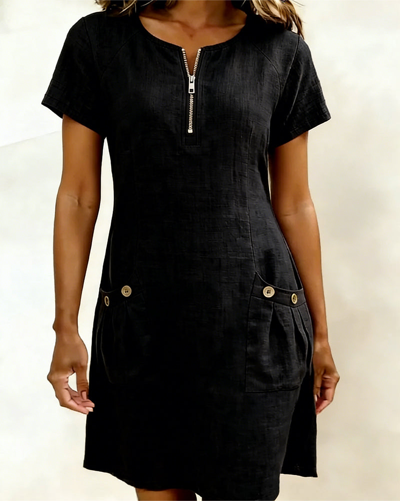Sommerfeld | Damen-Etui-Kleid, kurzärmelig