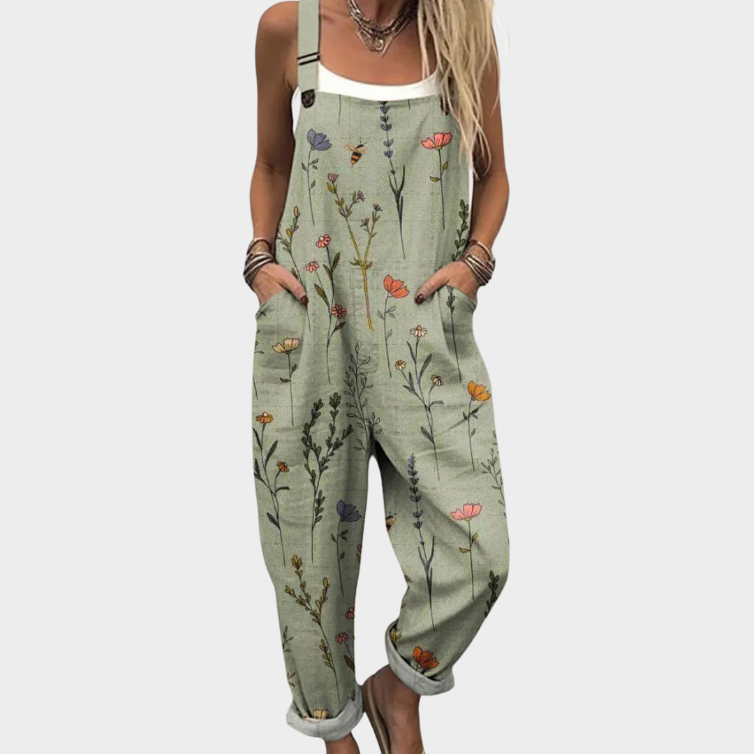 Sommerfeld | Leinen-Jumpsuit mit Blumenmuster