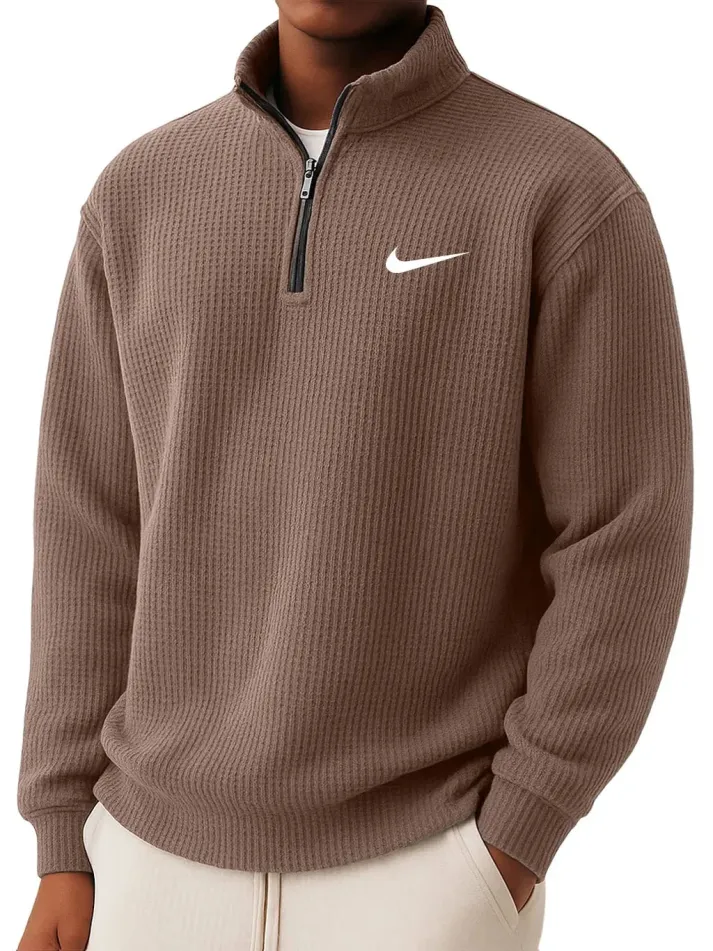 Sommerfeld | Sweatshirt mit Kragen und halbem Reißverschluss