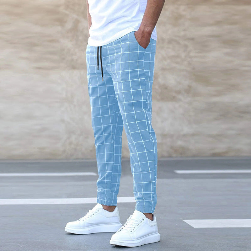 Winterfeld™ | Herren Jogginghose kariert – Gerade geschnitten, Casual Streetwear, Frühling Freizeit