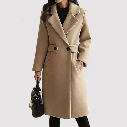 Winterfeld™ | Clara – Wollmantel mit Gürtel