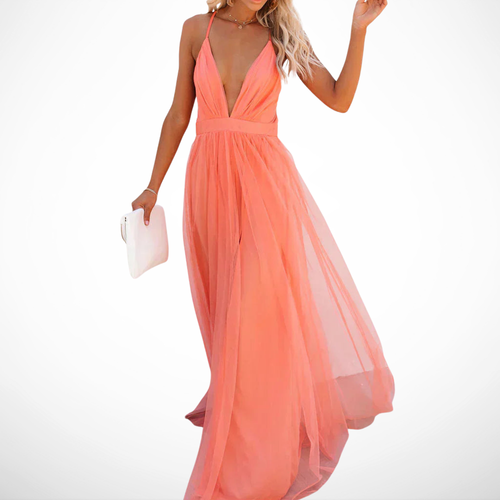 Winterfeld | Maxikleid in Hellkoralle