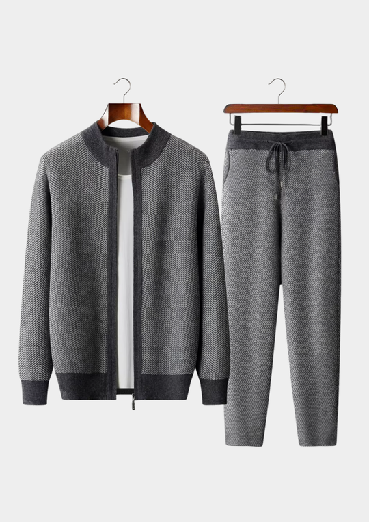 Winterfeld | Set aus feinster Merinowolle mit Muster
