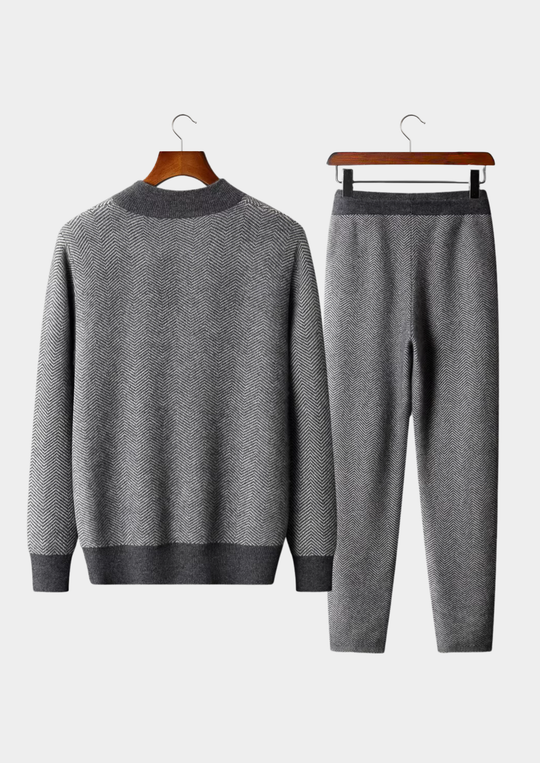Winterfeld | Set aus feinster Merinowolle mit Muster