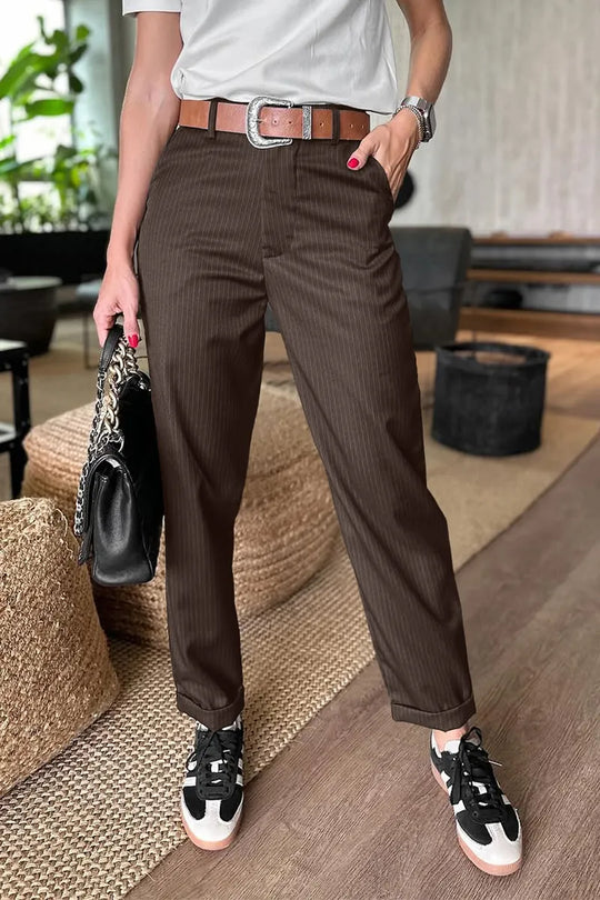 Winterfeld | ELEGANTE, FIGURSCHMEICHELNDE HOSE MIT STREIFEN