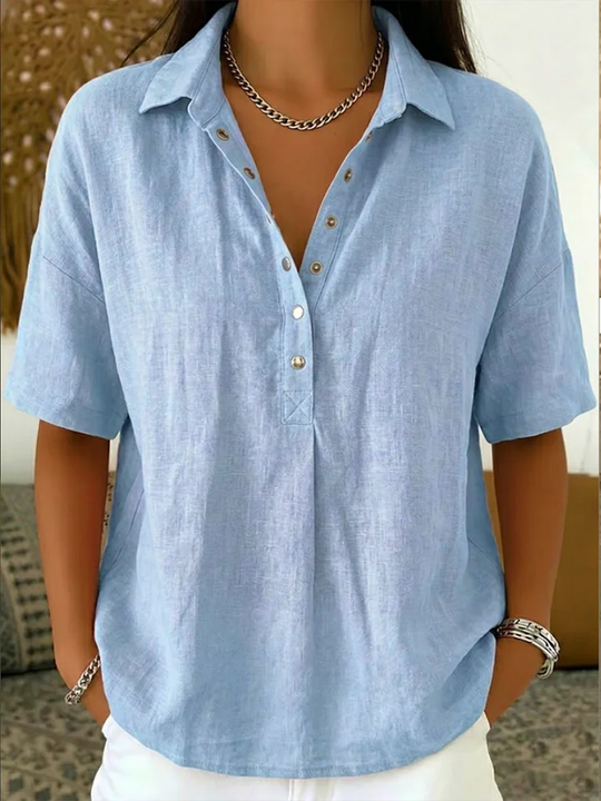Sommerfeld | Bluse mit Kragen und Knopfleiste (1 kaufen, 1 GRATIS dazu)