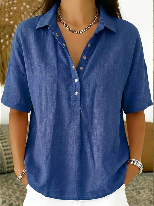 Sommerfeld | Bluse mit Kragen und Knopfleiste (1 kaufen, 1 GRATIS dazu)