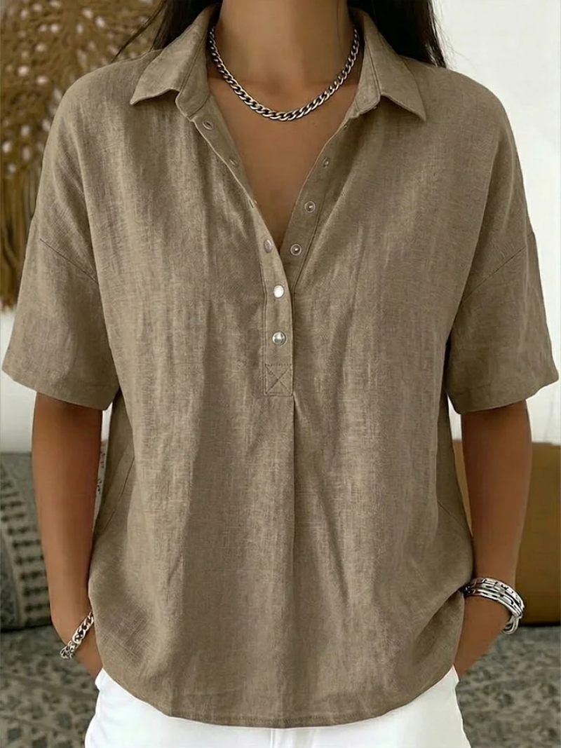 Sommerfeld | Bluse mit Kragen und Knopfleiste (1 kaufen, 1 GRATIS dazu)