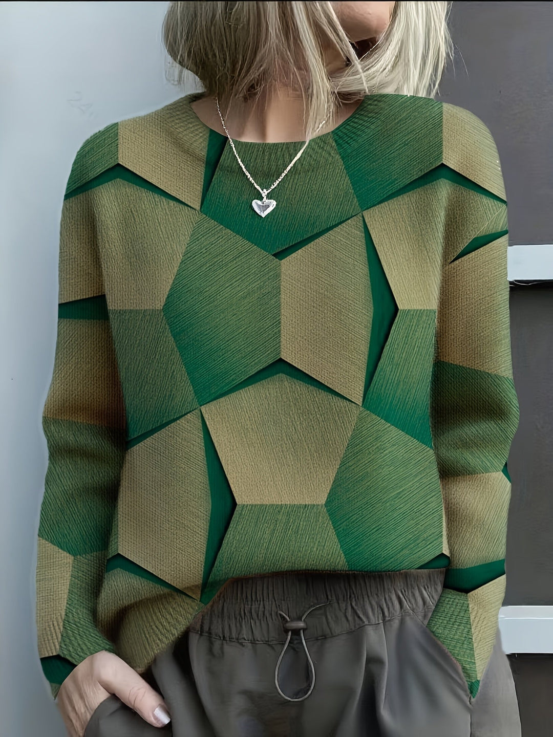 Sommerfeld | Geometrischer Strickpullover