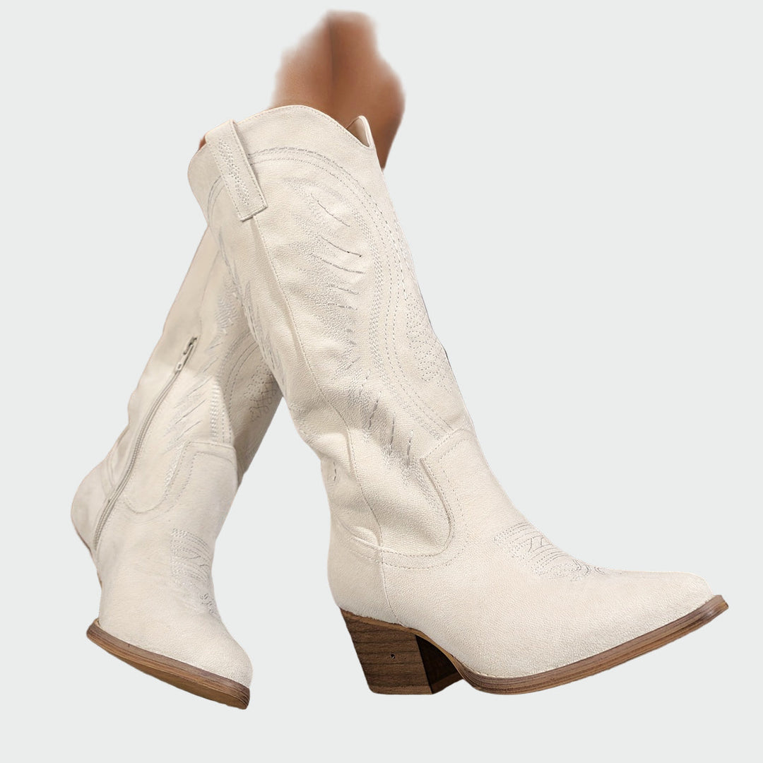 Winterfeld™ | Modische bestickte Western-Stiefel
