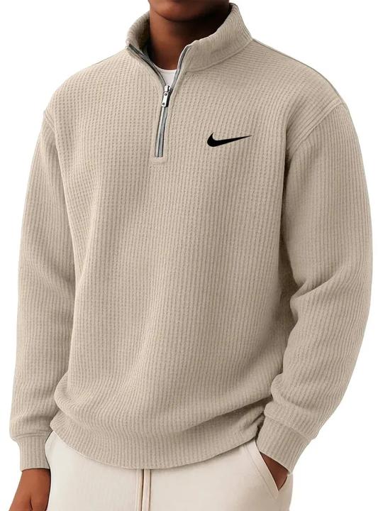 Sommerfeld | Sweatshirt mit Kragen und halbem Reißverschluss