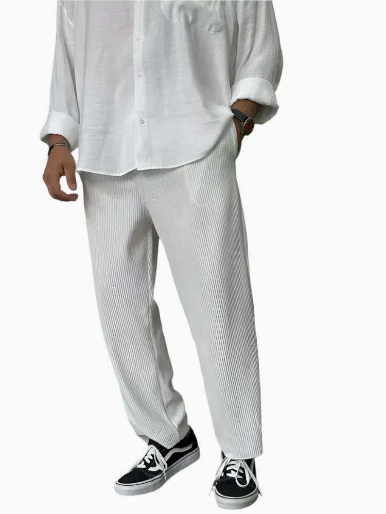 Winterfeld™ | Herren Relax Fit Plissee Hose – Eleganter und Bequemer Alltags- und Business-Look