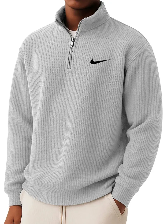 Sommerfeld | Sweatshirt mit Kragen und halbem Reißverschluss