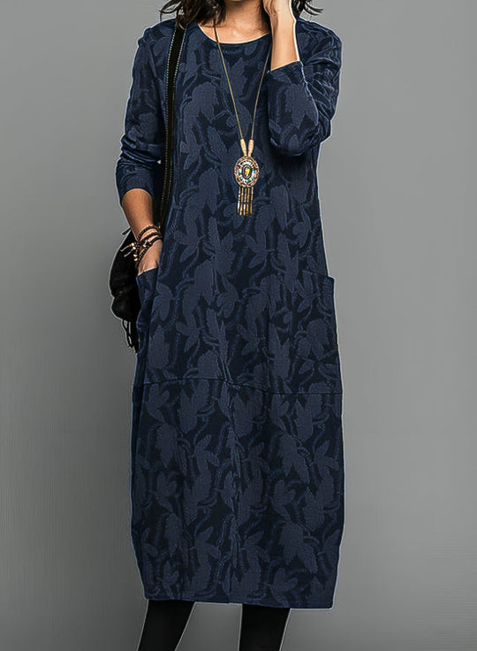 Sommerfeld | Lässiges Midi-Kleid mit Rundhalsausschnitt