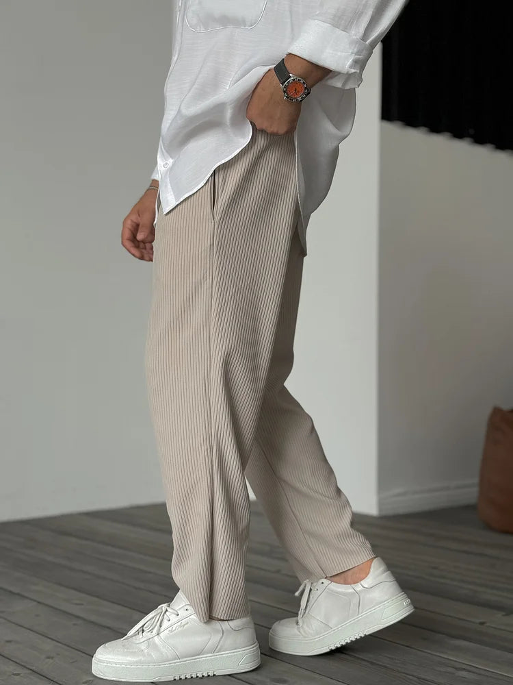Winterfeld™ | Herren Relax Fit Plissee Hose – Eleganter und Bequemer Alltags- und Business-Look