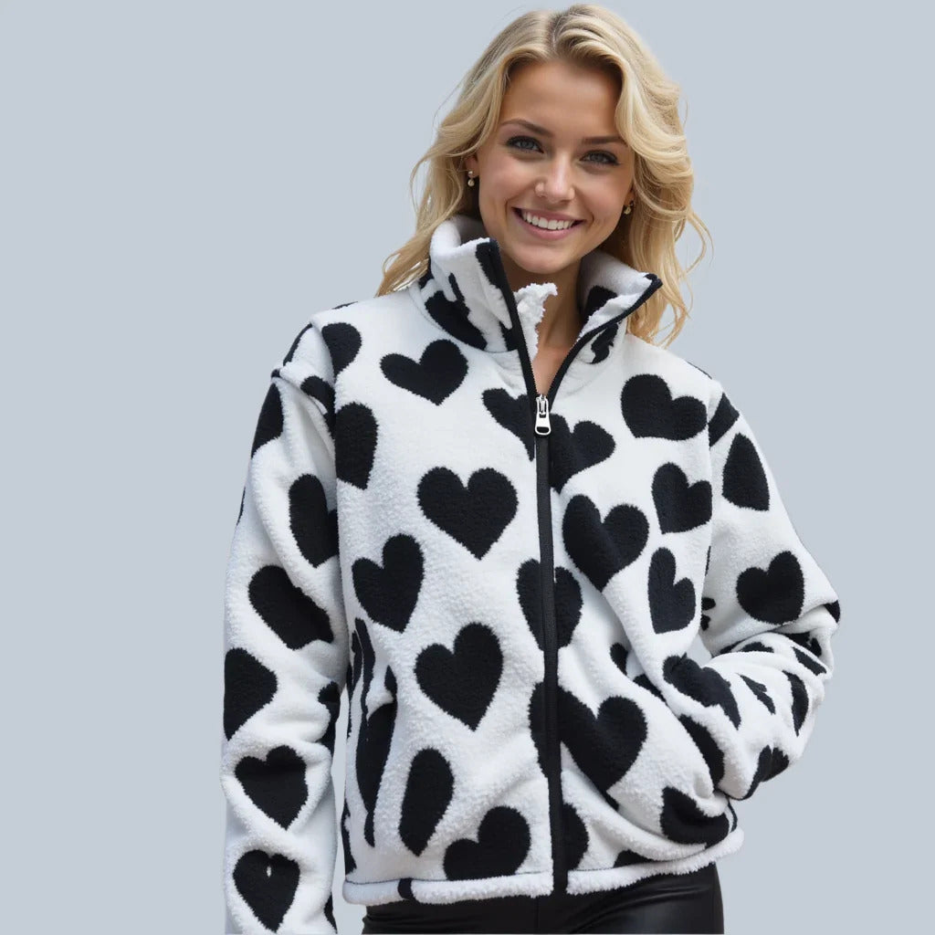 Winterfeld™ | Wendbare Jacke mit Herzchen
