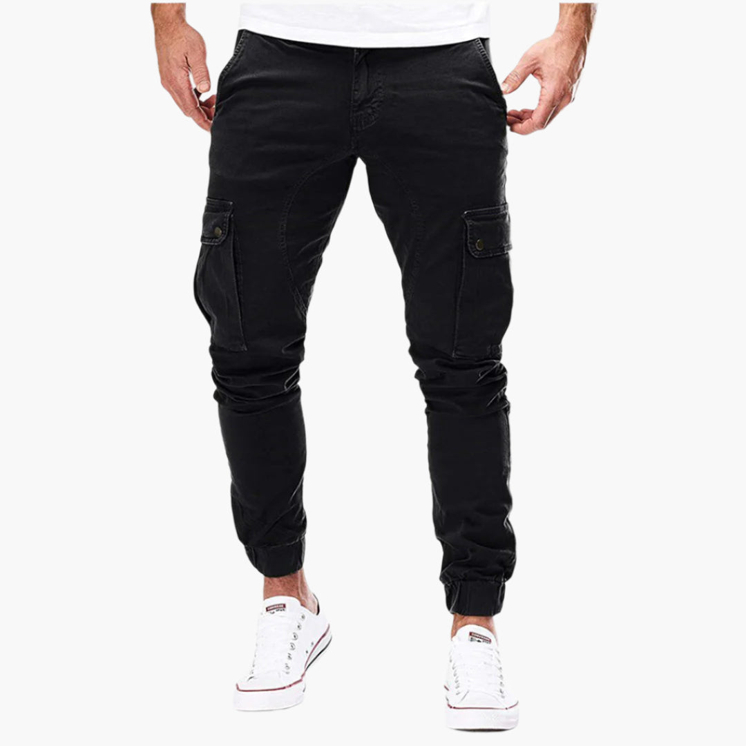 Winterfeld™ | Herren Cargo Jogginghose – Moderne Streetwear Freizeithose mit Taschen und Elastikbund, Outdoor & Alltag