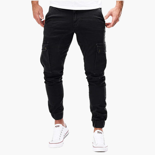 Winterfeld™ | Herren Cargo Jogginghose – Moderne Streetwear Freizeithose mit Taschen und Elastikbund, Outdoor & Alltag