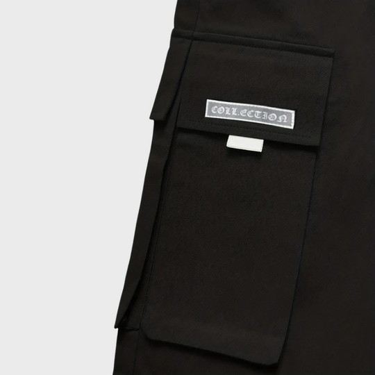 Winterfeld™ | Herren Cargo Jogginghose – Lila Streetwear-Hose mit Reißverschlusstaschen & Bündchen