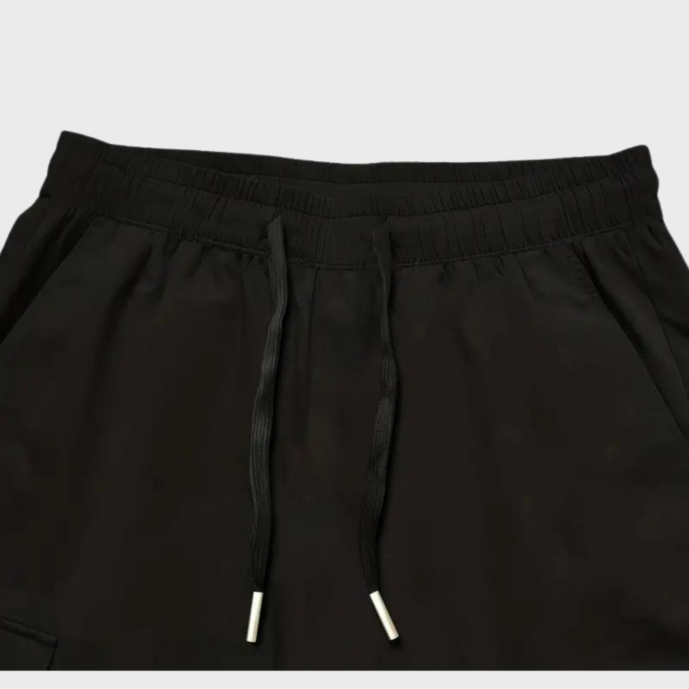 Winterfeld™ | Herren Cargo Jogginghose – Lila Streetwear-Hose mit Reißverschlusstaschen & Bündchen