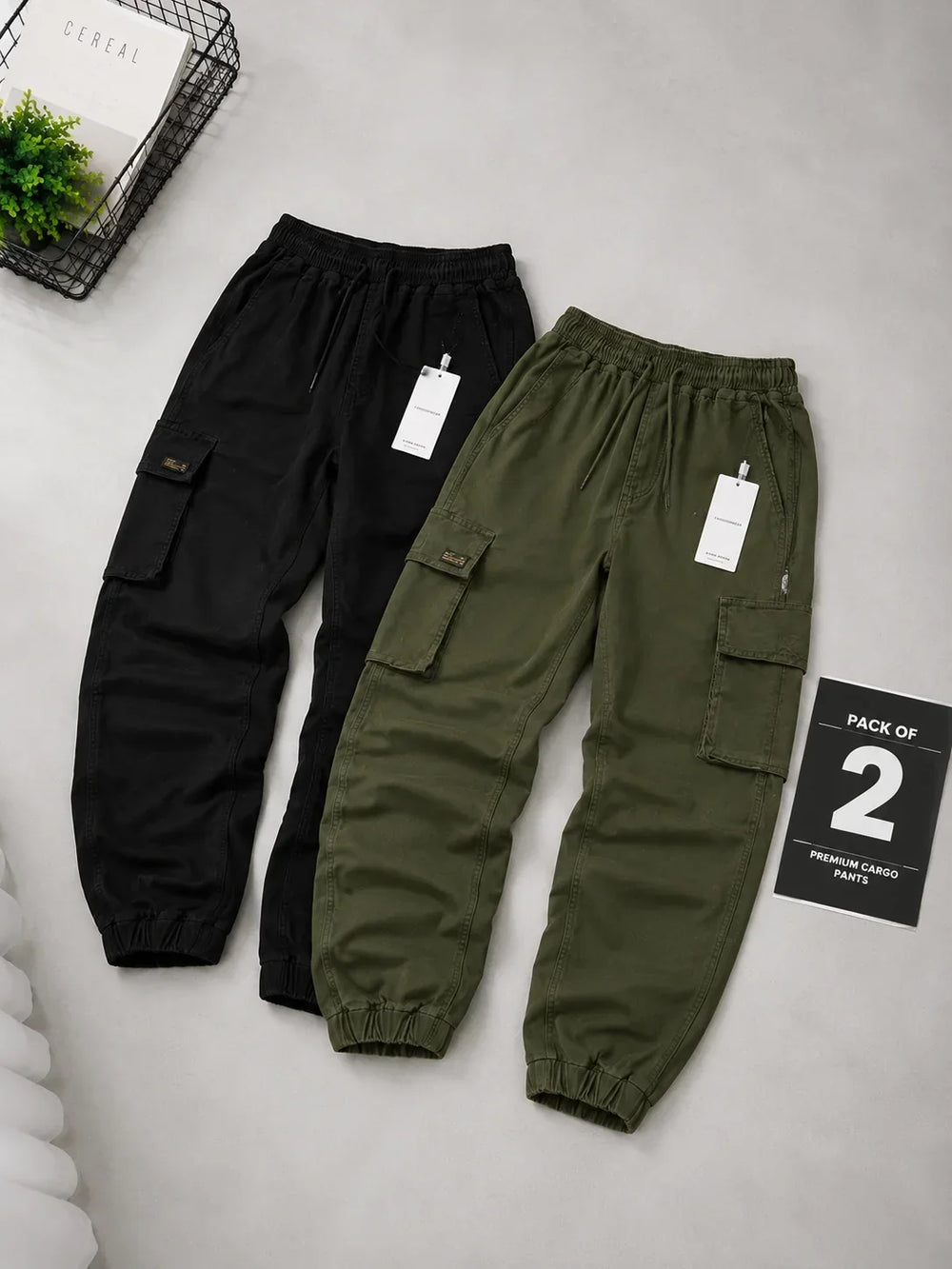 Winterfeld | Cargo-Jogginghose mit 6 Taschen (2er pack)