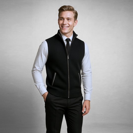 Sommerfeld | Elegante Strickweste mit Reißverschluss für Herren