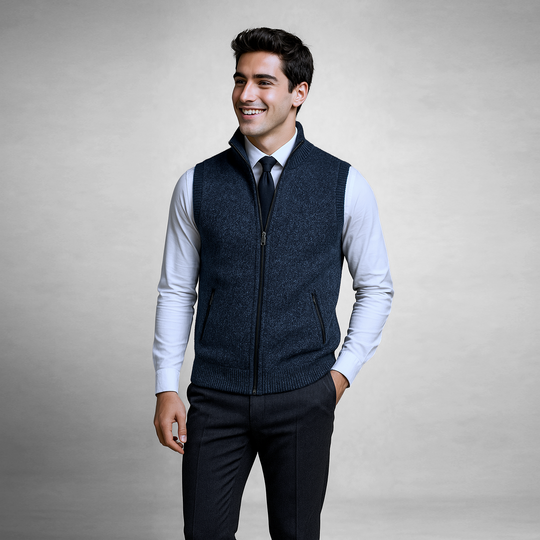 Sommerfeld | Elegante Strickweste mit Reißverschluss für Herren