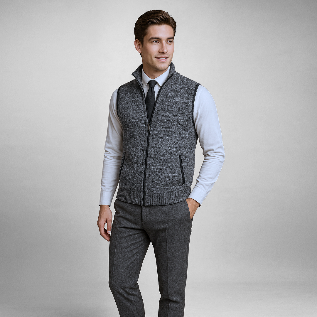 Sommerfeld | Elegante Strickweste mit Reißverschluss für Herren