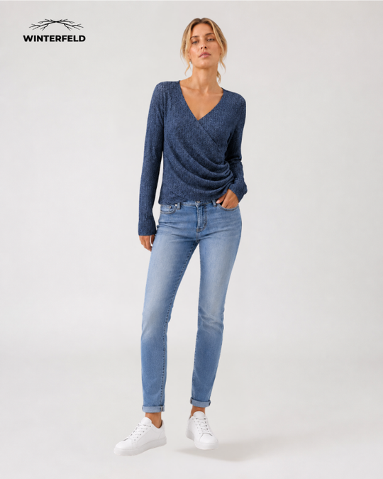Sofia | Elegantes Wickel-Top mit V-Ausschnitt