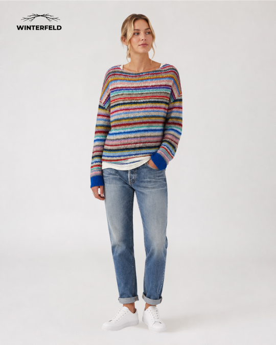 Sommerfeld | Strickpullover mit Rundhalsausschnitt