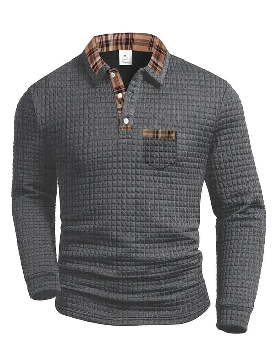 Sommerfeld | Kariertes Langarm-Poloshirt (1 Kaufen, 1 GRATIS dazu)