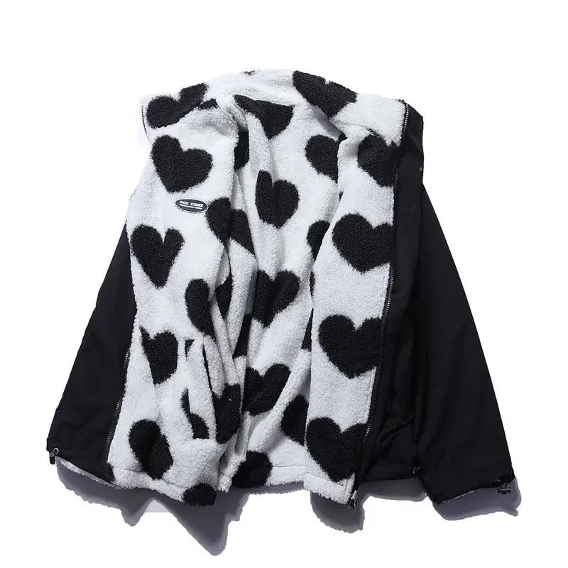 Winterfeld™ | Wendbare Jacke mit Herzchen