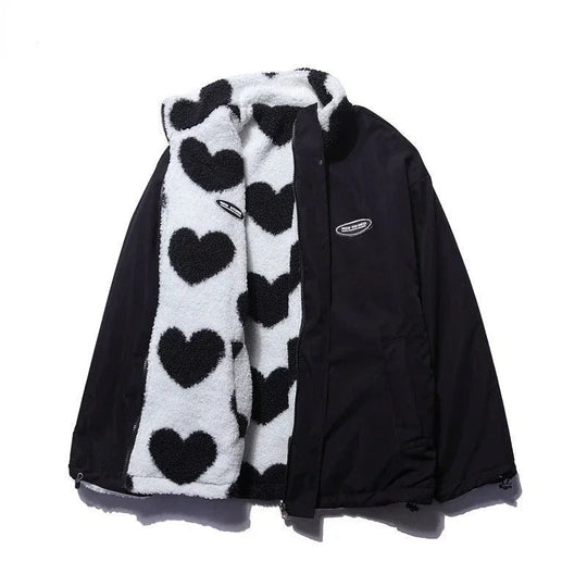 Winterfeld™ | Wendbare Jacke mit Herzchen