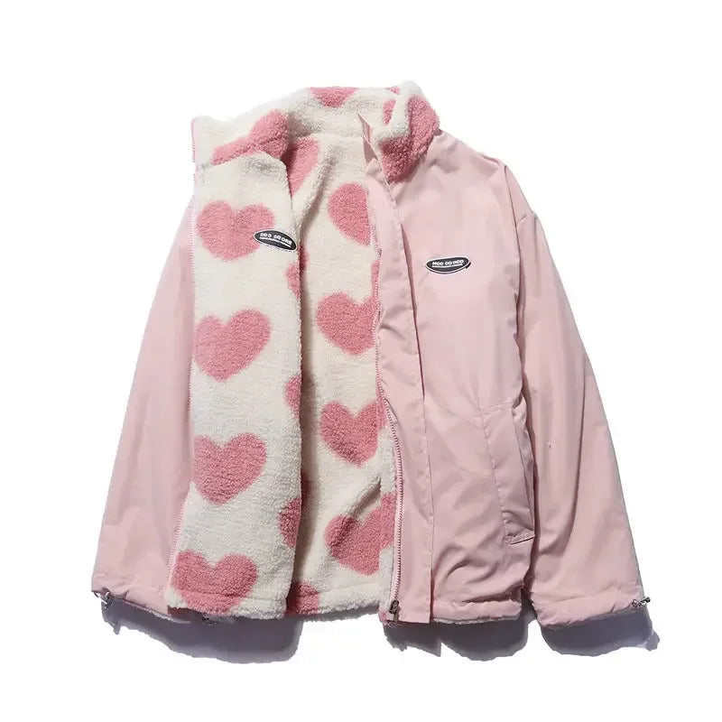 Winterfeld™ | Wendbare Jacke mit Herzchen