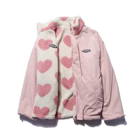 Winterfeld™ | Wendbare Jacke mit Herzchen