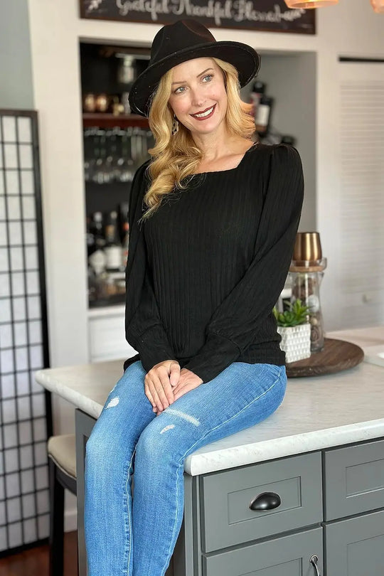 Sommerfeld | Lässiger Pullover mit Quadrat-Ausschnitt