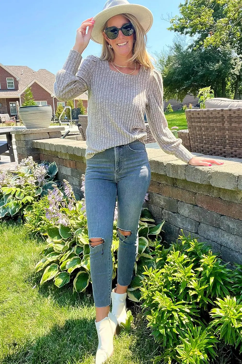 Sommerfeld | Lässiger Pullover mit Quadrat-Ausschnitt