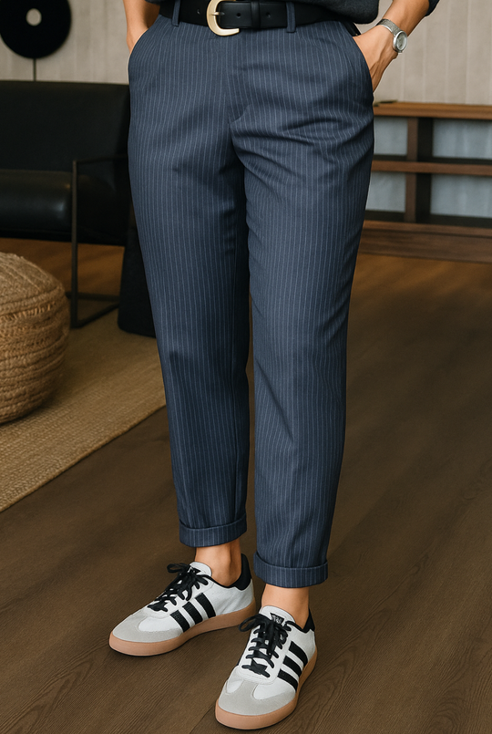 Winterfeld | ELEGANTE, FIGURSCHMEICHELNDE HOSE MIT STREIFEN