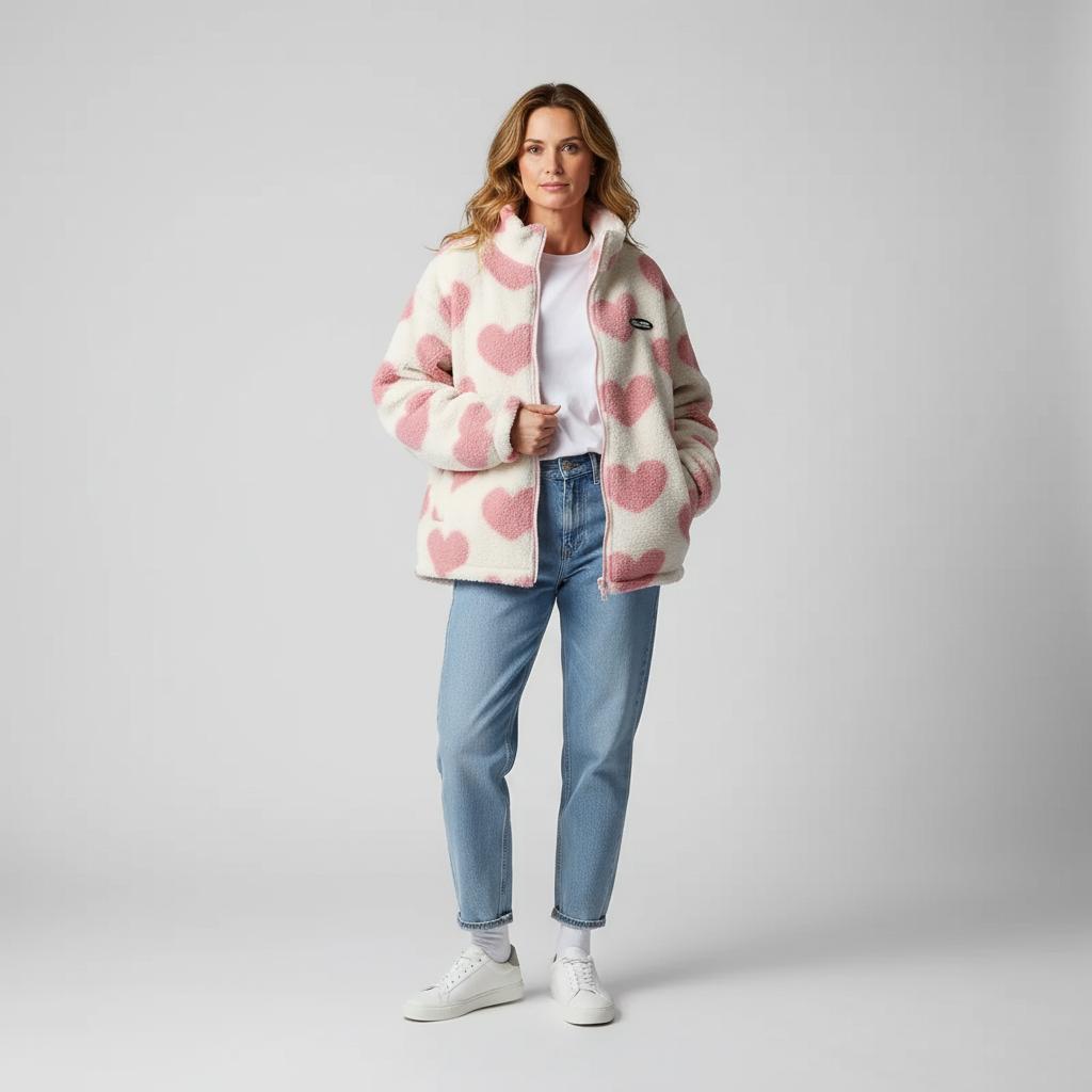 Winterfeld™ | Wendbare Jacke mit Herzchen