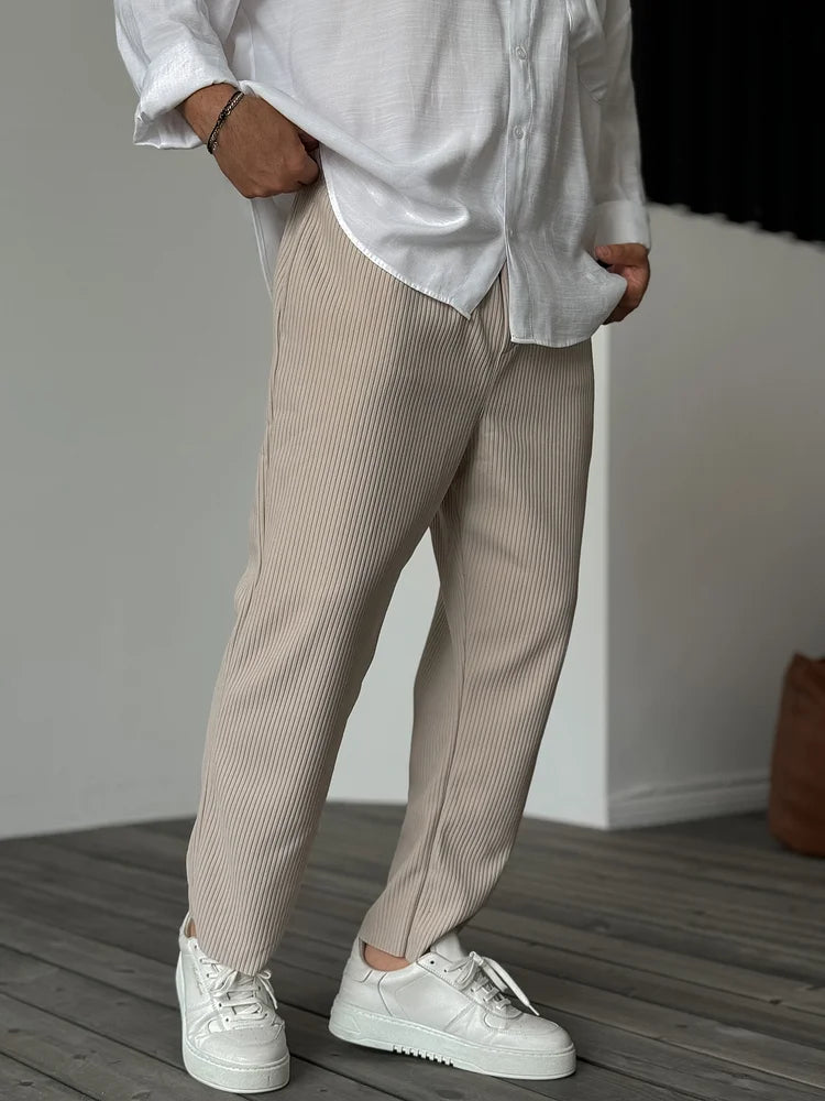 Winterfeld™ | Herren Relax Fit Plissee Hose – Eleganter und Bequemer Alltags- und Business-Look