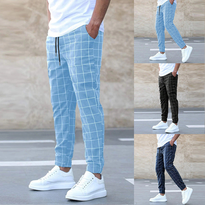 Winterfeld™ | Herren Jogginghose kariert – Gerade geschnitten, Casual Streetwear, Frühling Freizeit