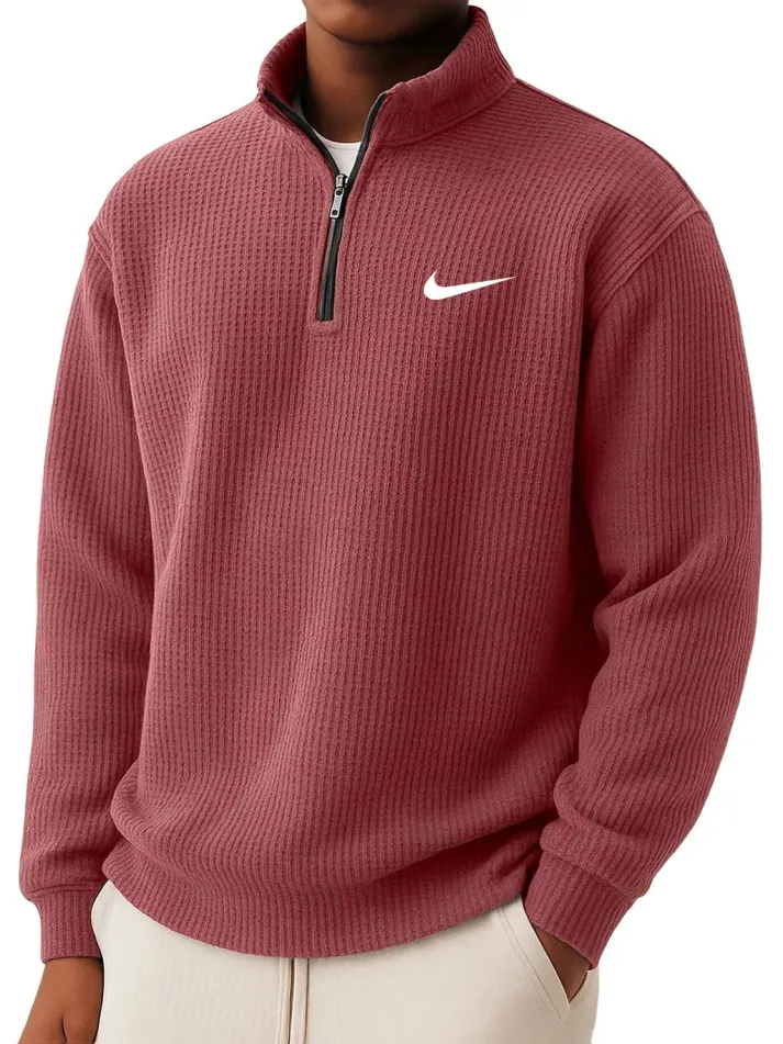 Sommerfeld | Sweatshirt mit Kragen und halbem Reißverschluss