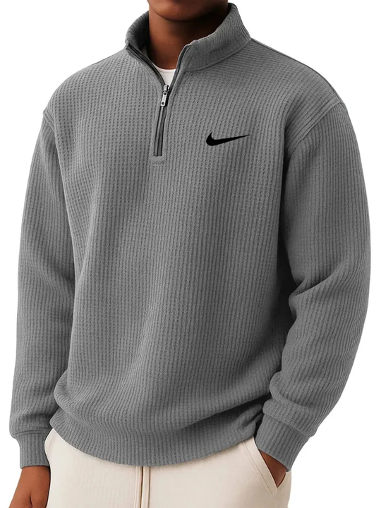 Sommerfeld | Sweatshirt mit Kragen und halbem Reißverschluss