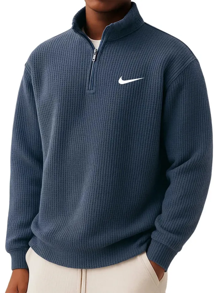 Sommerfeld | Sweatshirt mit Kragen und halbem Reißverschluss