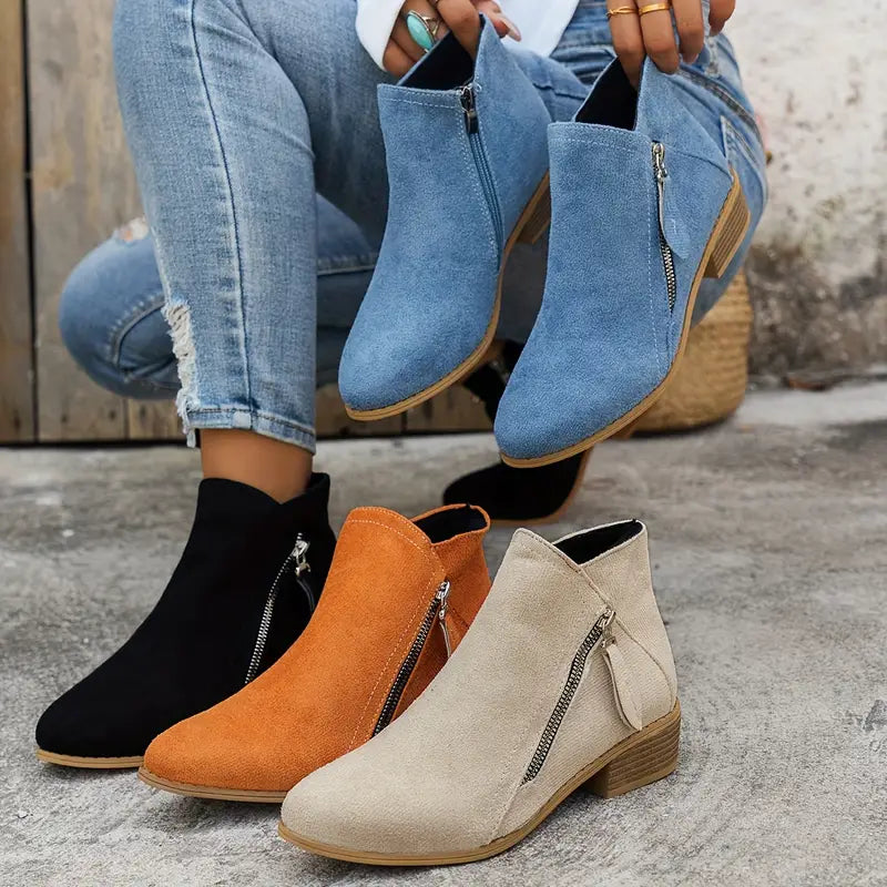 Winterfeld™ | Trendige Wildlederstiefel mit Absatz