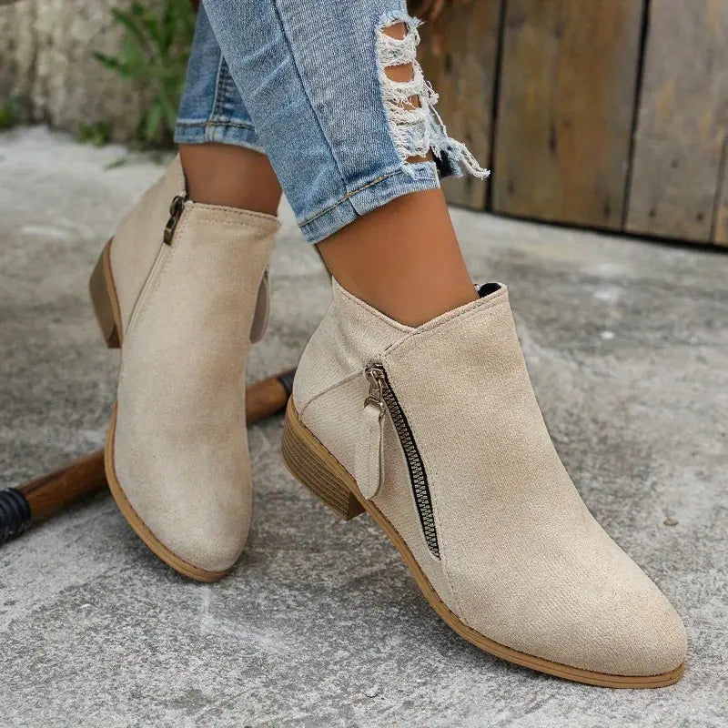 Winterfeld™ | Trendige Wildlederstiefel mit Absatz